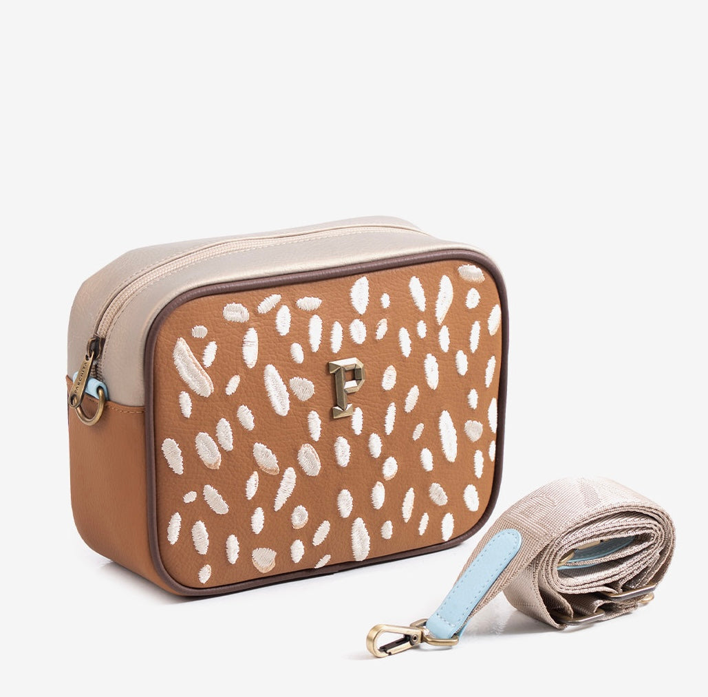 BANDOLERA BAMBI MIEL X CHAMPAÑA