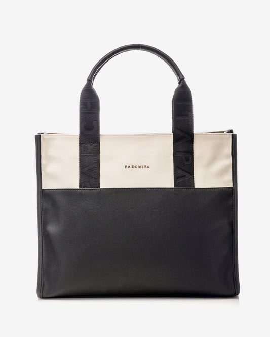 Shopping Clásico Negro x Crema